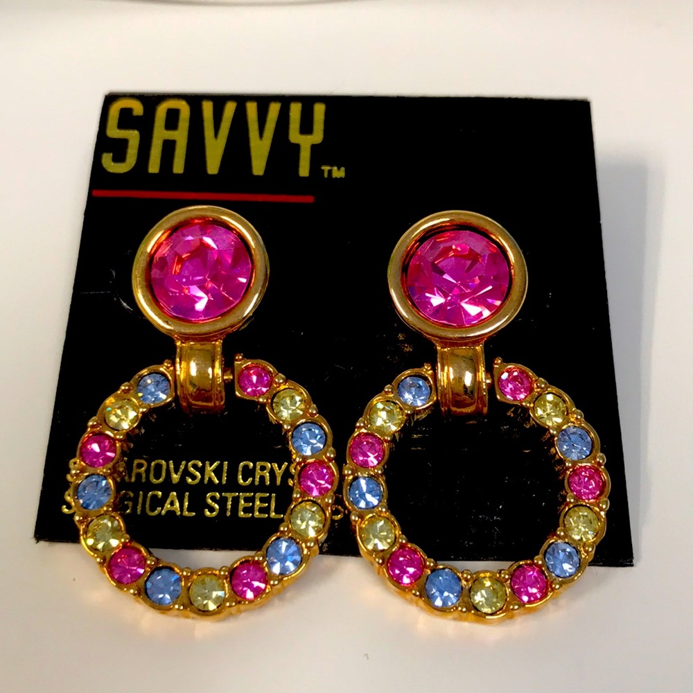 Vintage Savvy Pink Dangly Earrings